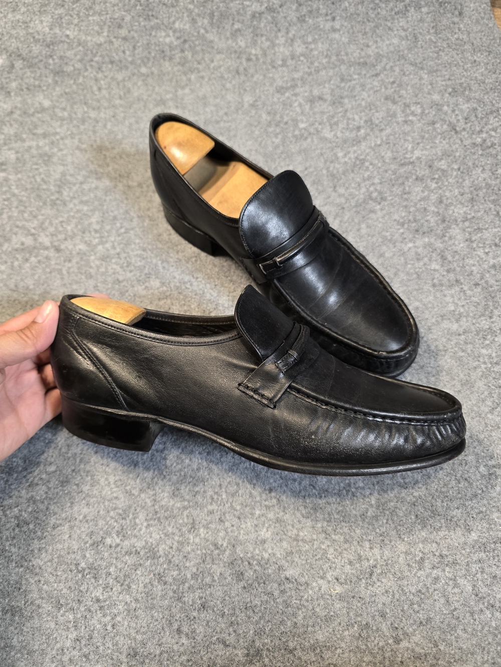 Vintage The Florsheim Shoe Black Leather Loafers - Classic Men’s Dress Shoes 9.5